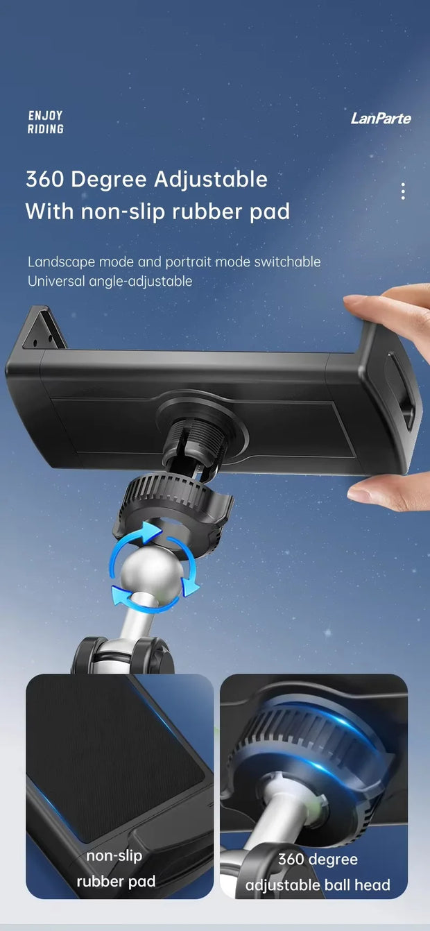 Lanparte 360-Degree Adjustable Car Mount Mobile Phone and Tablet Holder Stand for ipad accessories holder stand with Suction Cup
