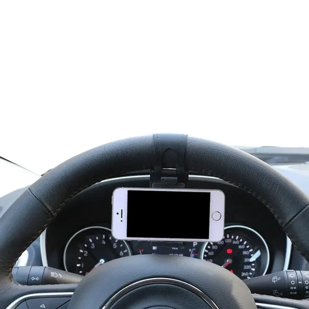Universal Car Steering Wheel Phone Holder Hook Mount Navigation Mobile Phone Bracket Support in Car for iPhone Xiaomi Samsung