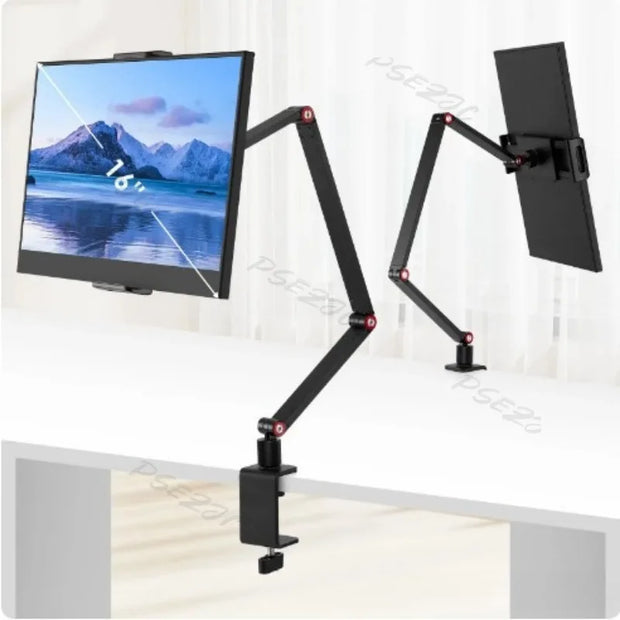 Home Portable Rotating Long Arm Display Stand Desktop Bedside Tablet Folding Lazy Person 16 Inch VESA Hanging Type