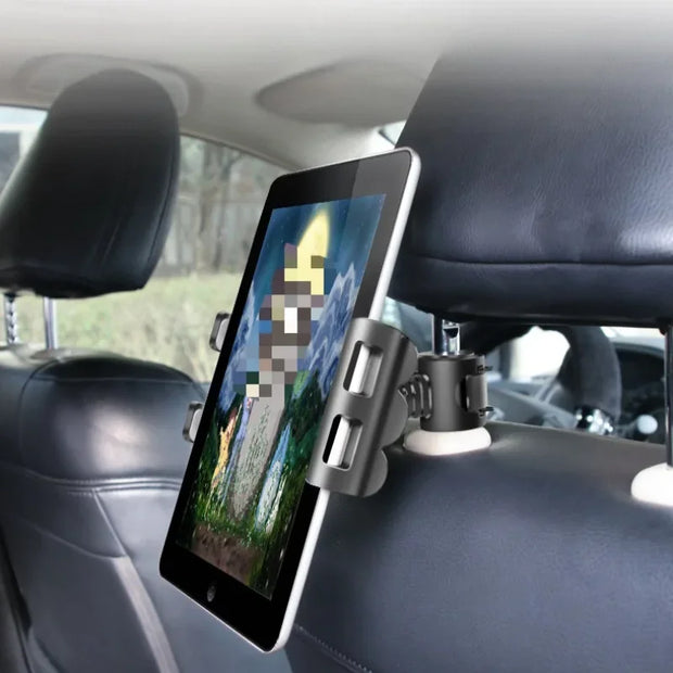 Car Tablet ipad Holder Car Seat Back Adjustable iPad Stand Car ipad Holder For Headrest 360 Rotation Mobile Phone Mount Holder