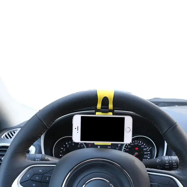 Universal Car Steering Wheel Phone Holder Hook Mount Navigation Mobile Phone Bracket Support in Car for iPhone Xiaomi Samsung