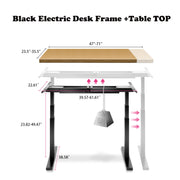 Redlife Electric Standing Desk Frame Stand Up Desk Height Adjustable Base Dual Motor w/ Memory Controller for Home & Office