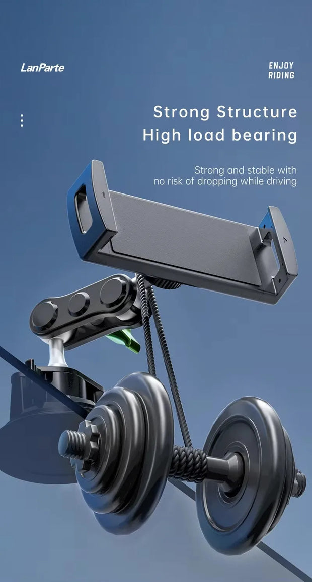Lanparte 360-Degree Adjustable Car Mount Mobile Phone and Tablet Holder Stand for ipad accessories holder stand with Suction Cup