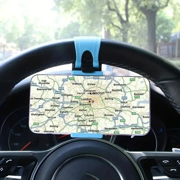 Universal Car Steering Wheel Phone Holder Hook Mount Navigation Mobile Phone Bracket Support in Car for iPhone Xiaomi Samsung